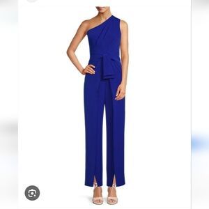 Alex Marie Asymmetrical Royal Blue Jumpsuit Size 4p NWT